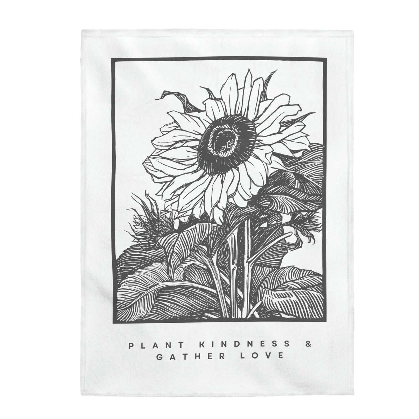 Plant Kindness Velveteen Plush Blanket