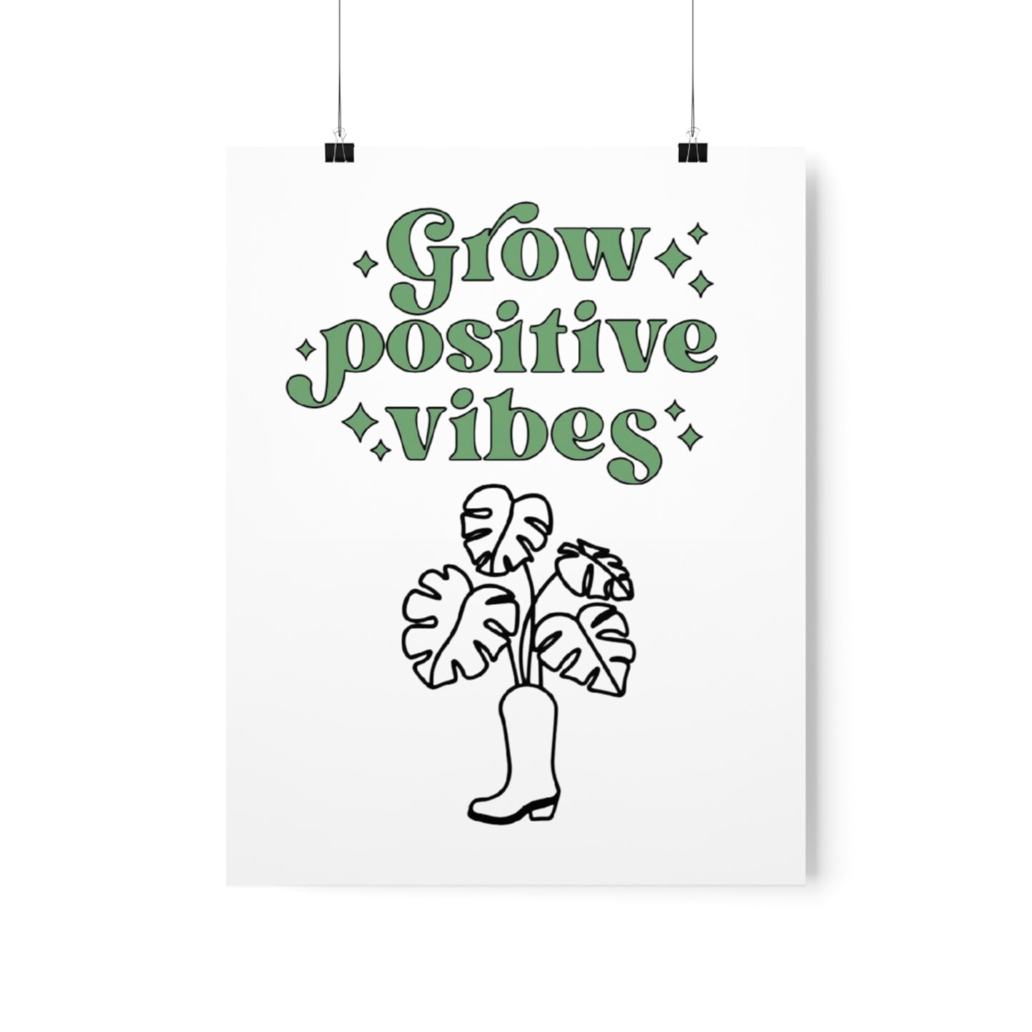 Grow Positive Matte Vertical Posters