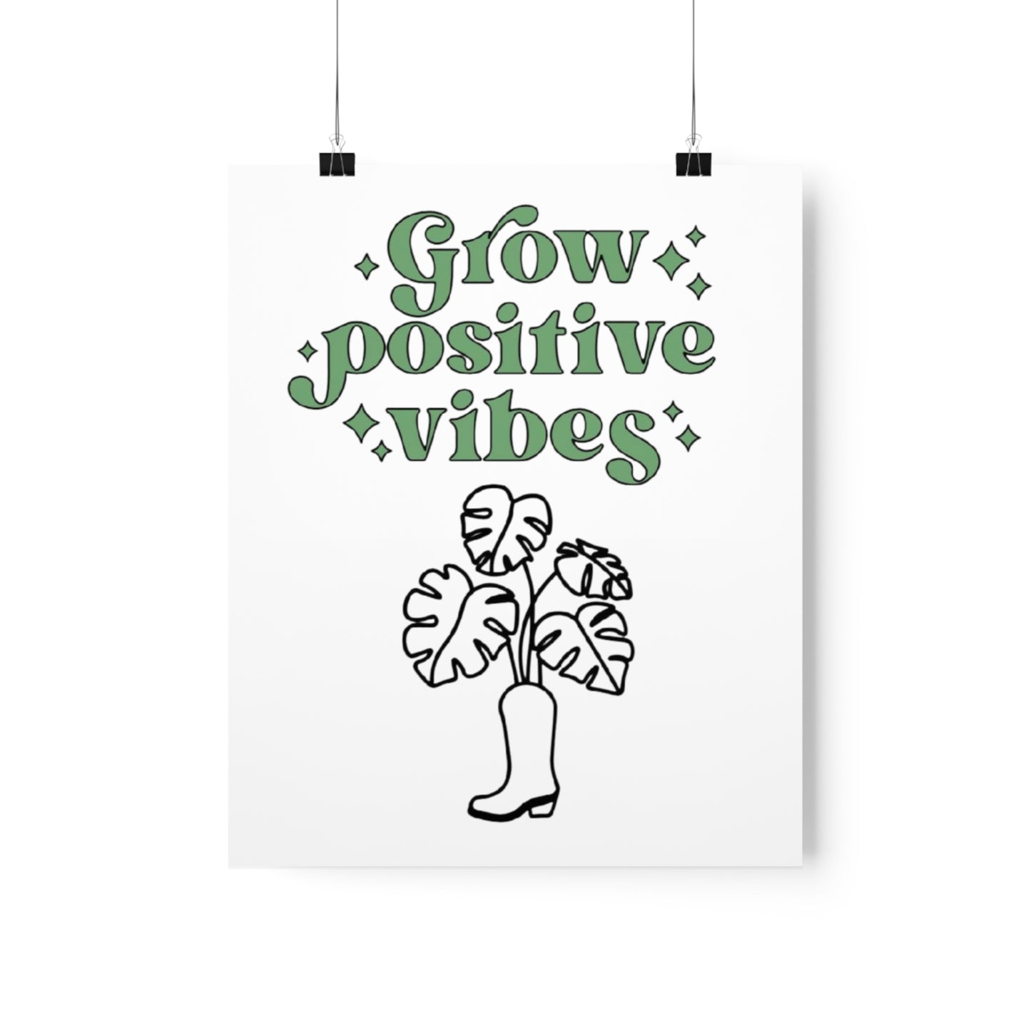 Grow Positive Matte Vertical Posters