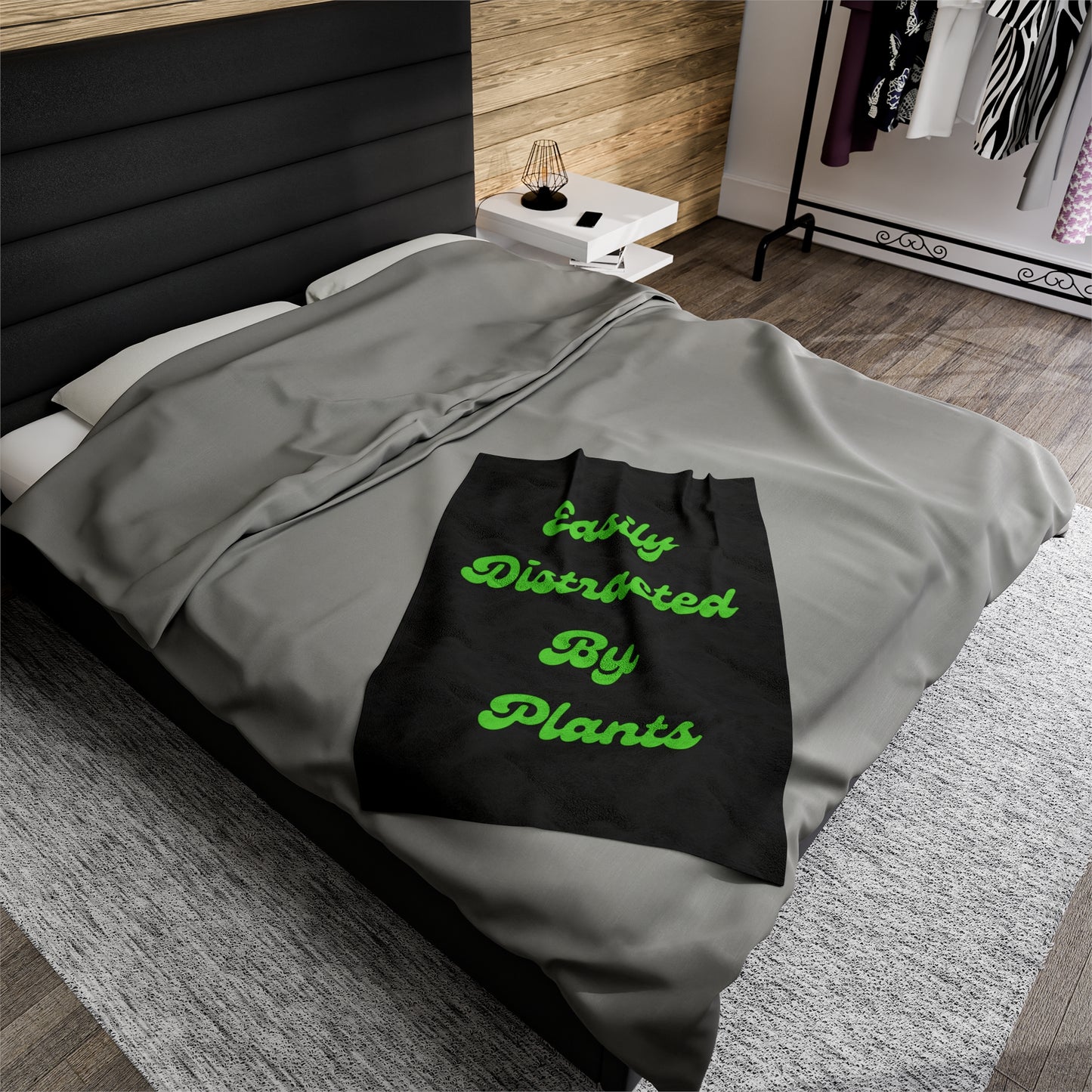 Distracted Velveteen Plush Blanket