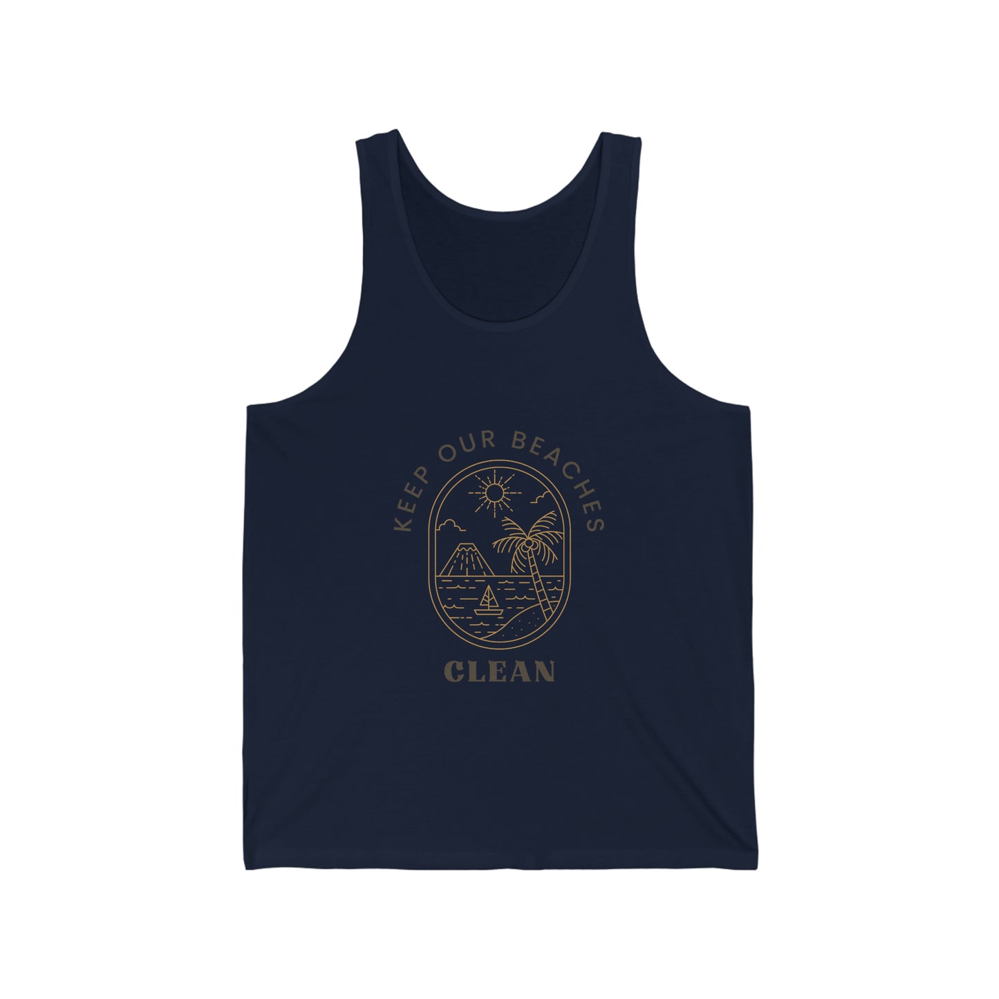 Clean Beaches Unisex Jersey Tank