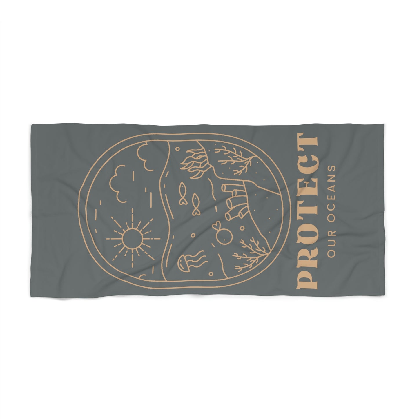 Protect Our Oceans Beach Towel