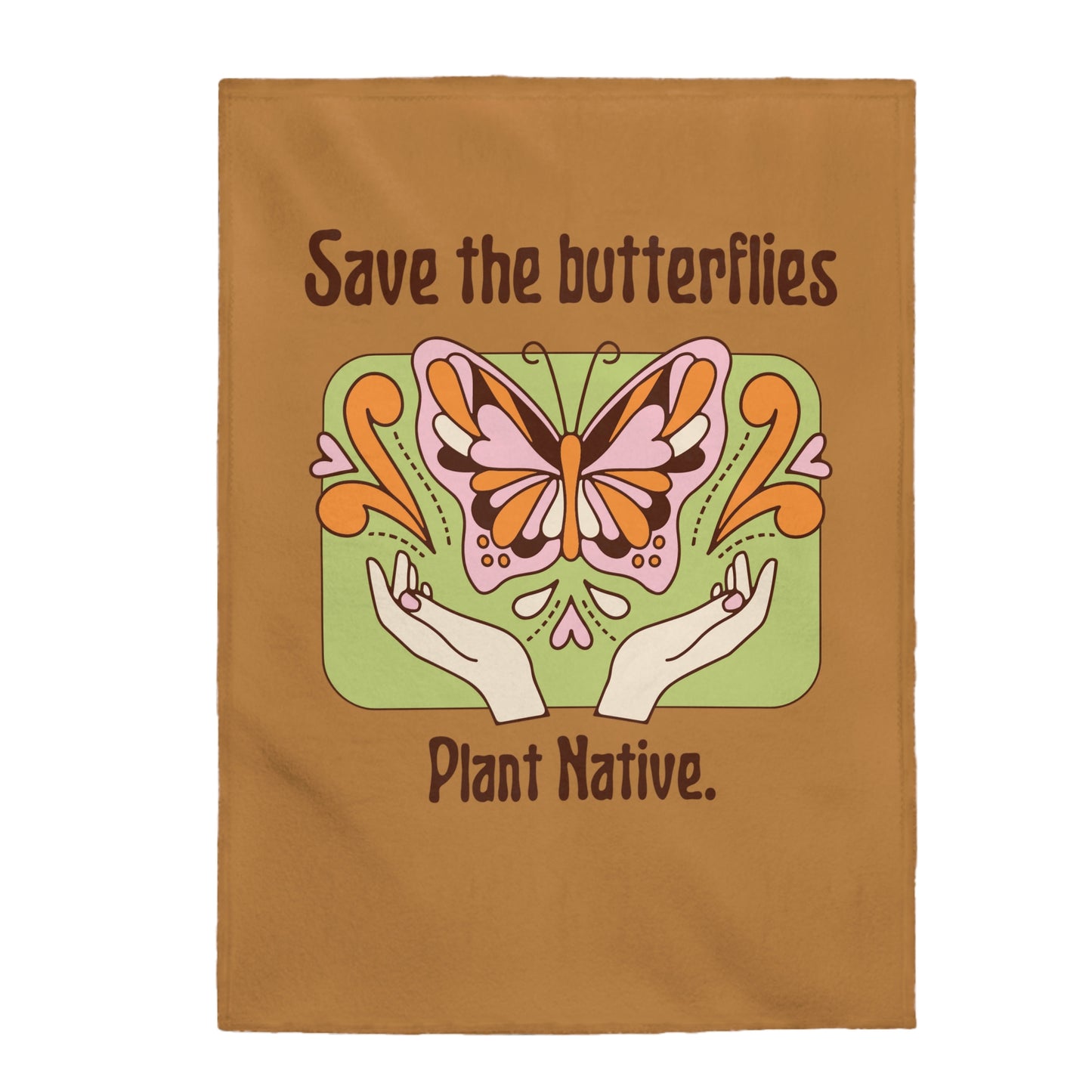 Plant Native Velveteen Plush Blanket