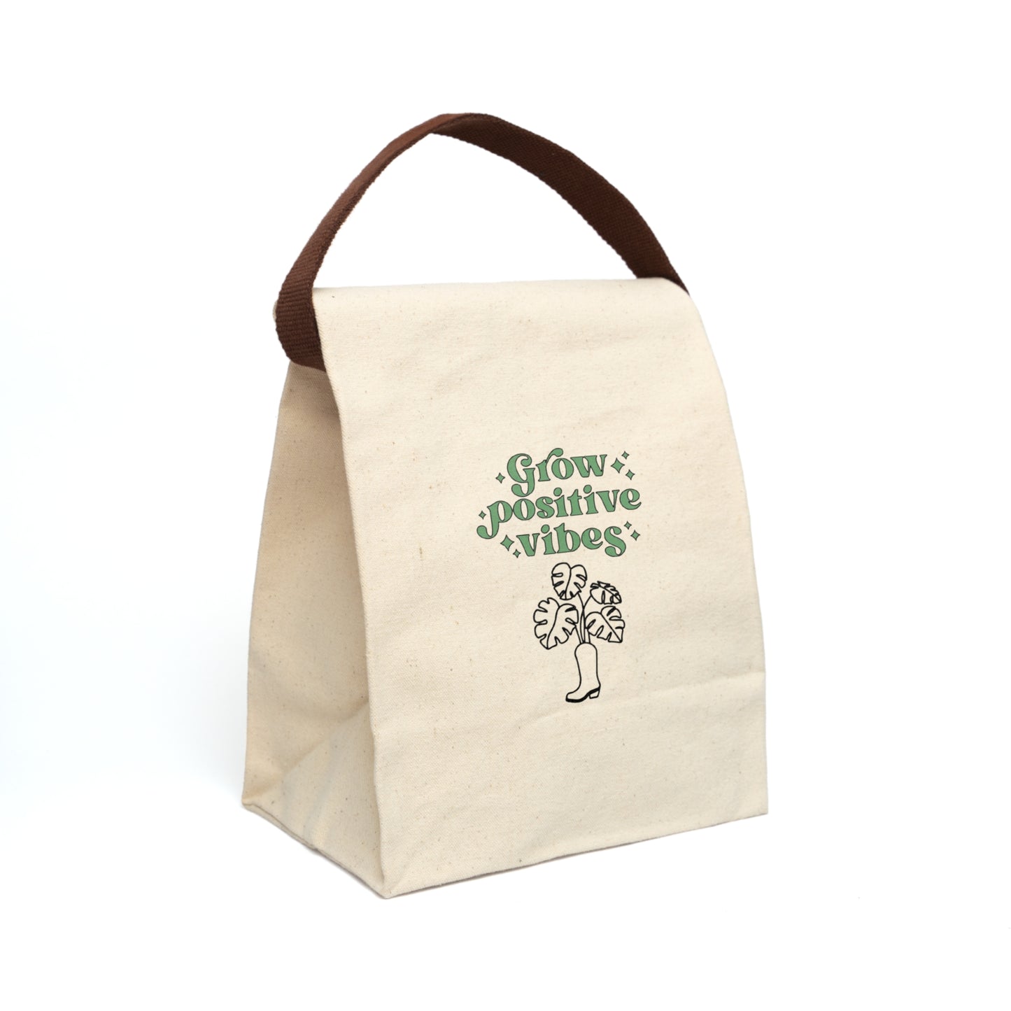 Grow Positive Canvas Lunch Bag