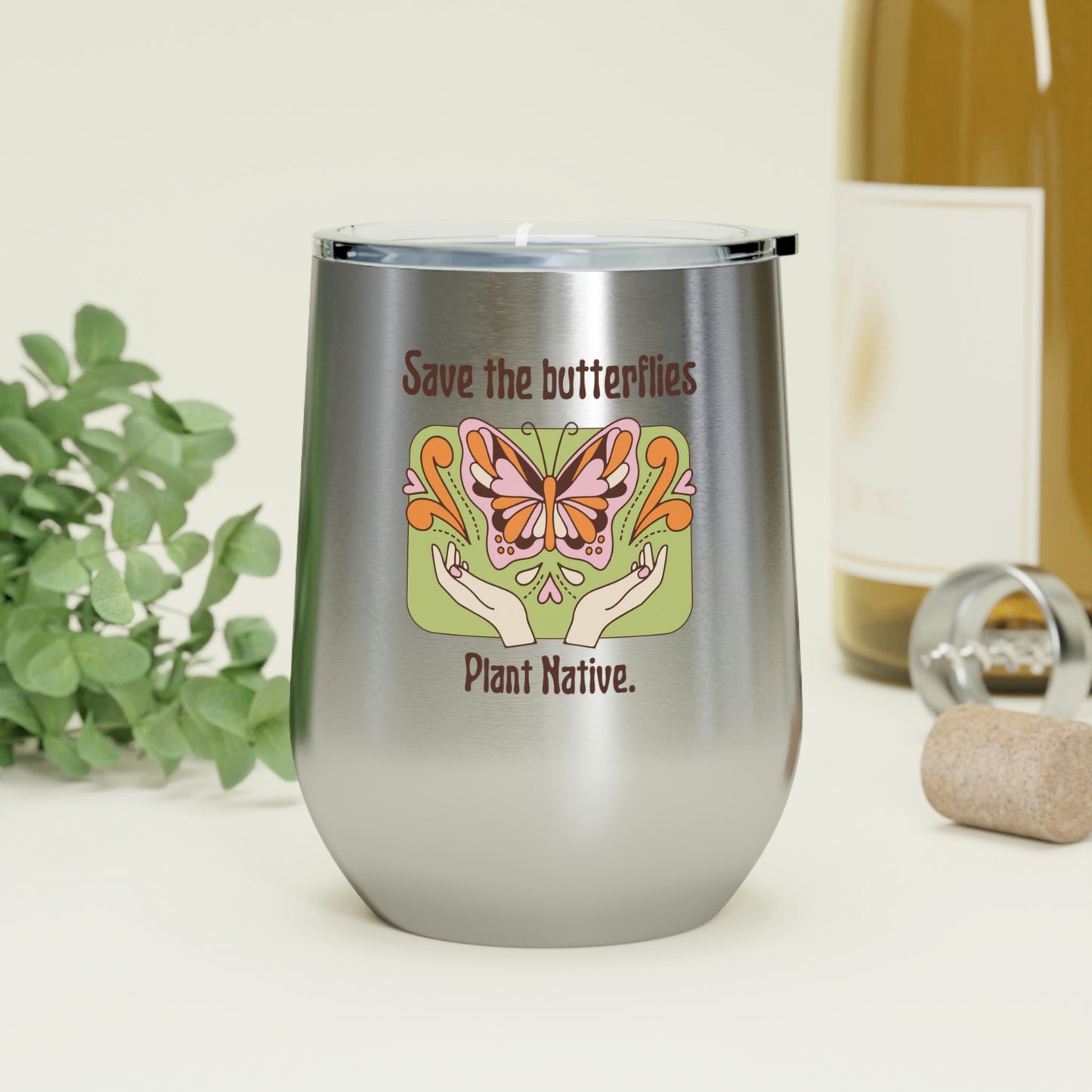 Plant Native Insulated Wine Tumbler