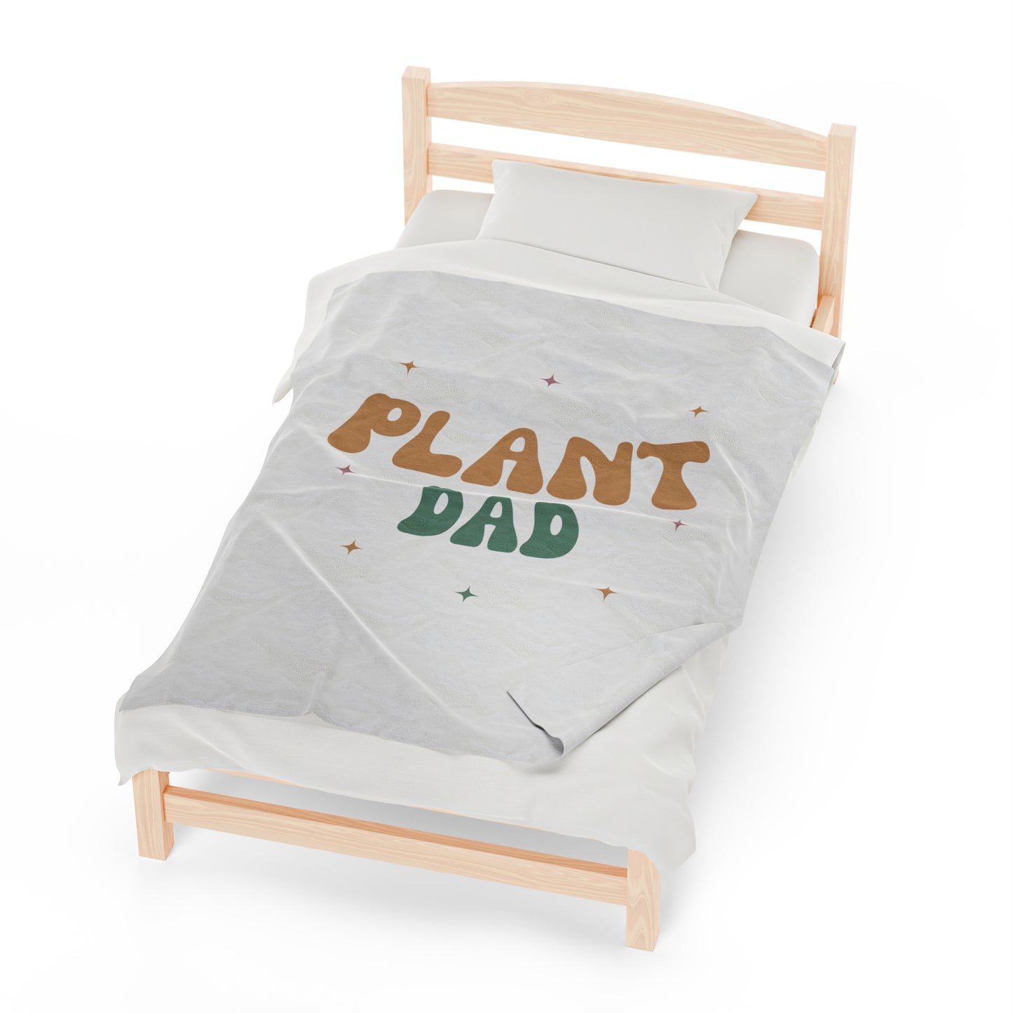 Plant Dad Velveteen Plush Blanket