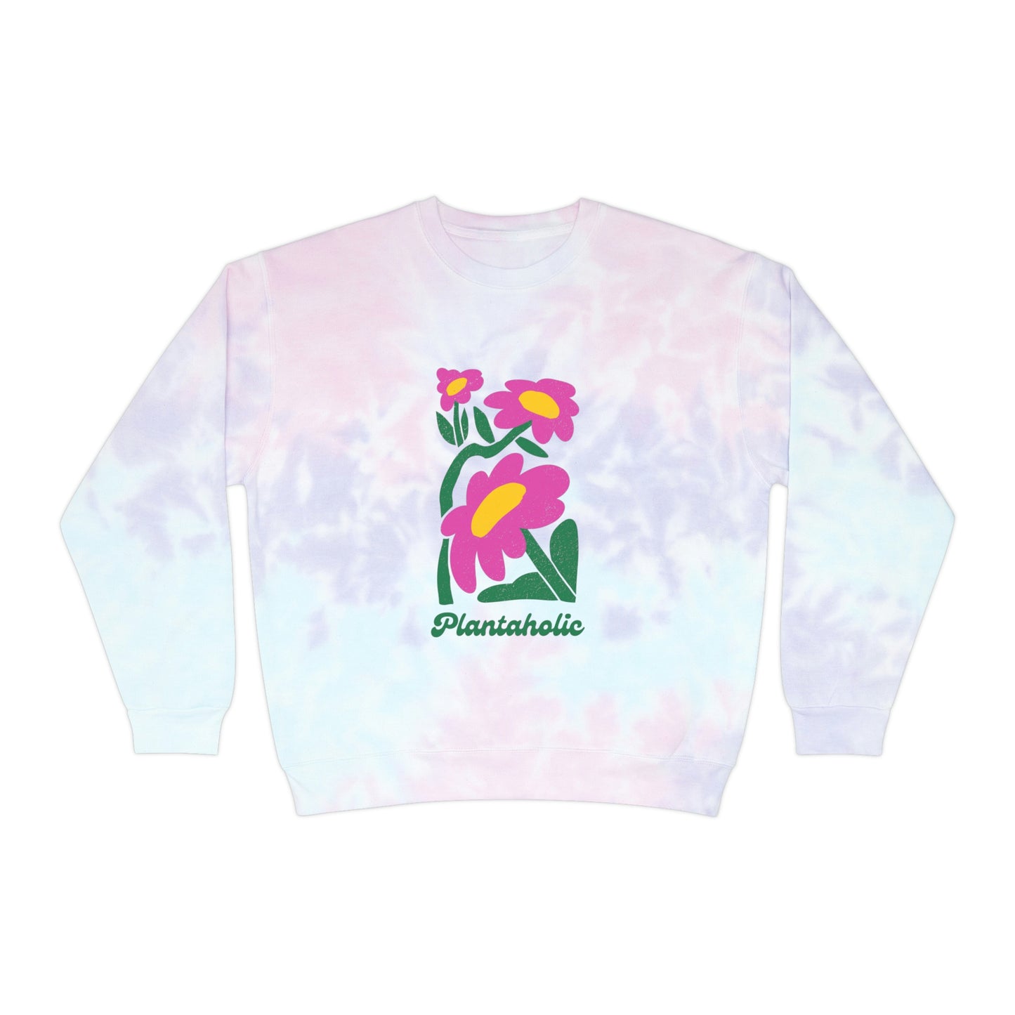 Plantaholic Unisex Tie-Dye Crewneck