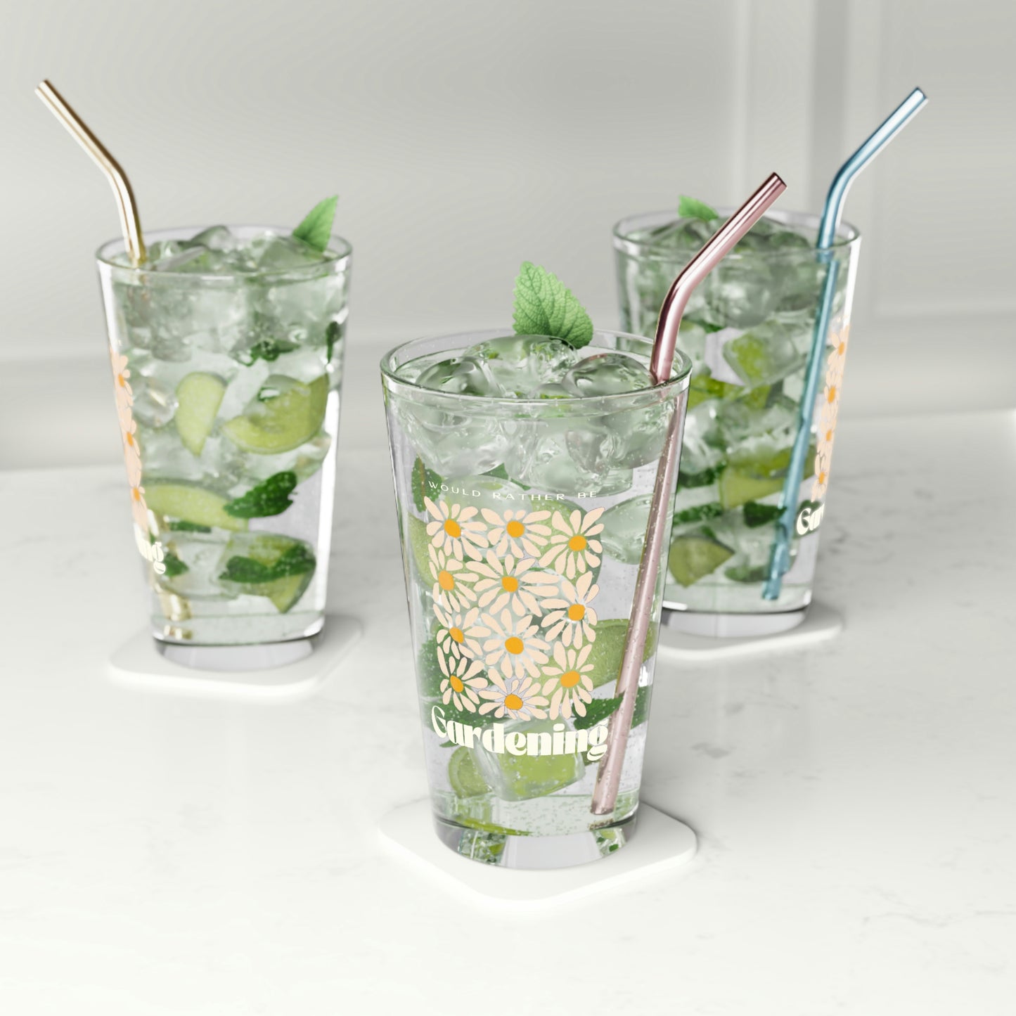 Would Rather Be Gardening Pint Glass