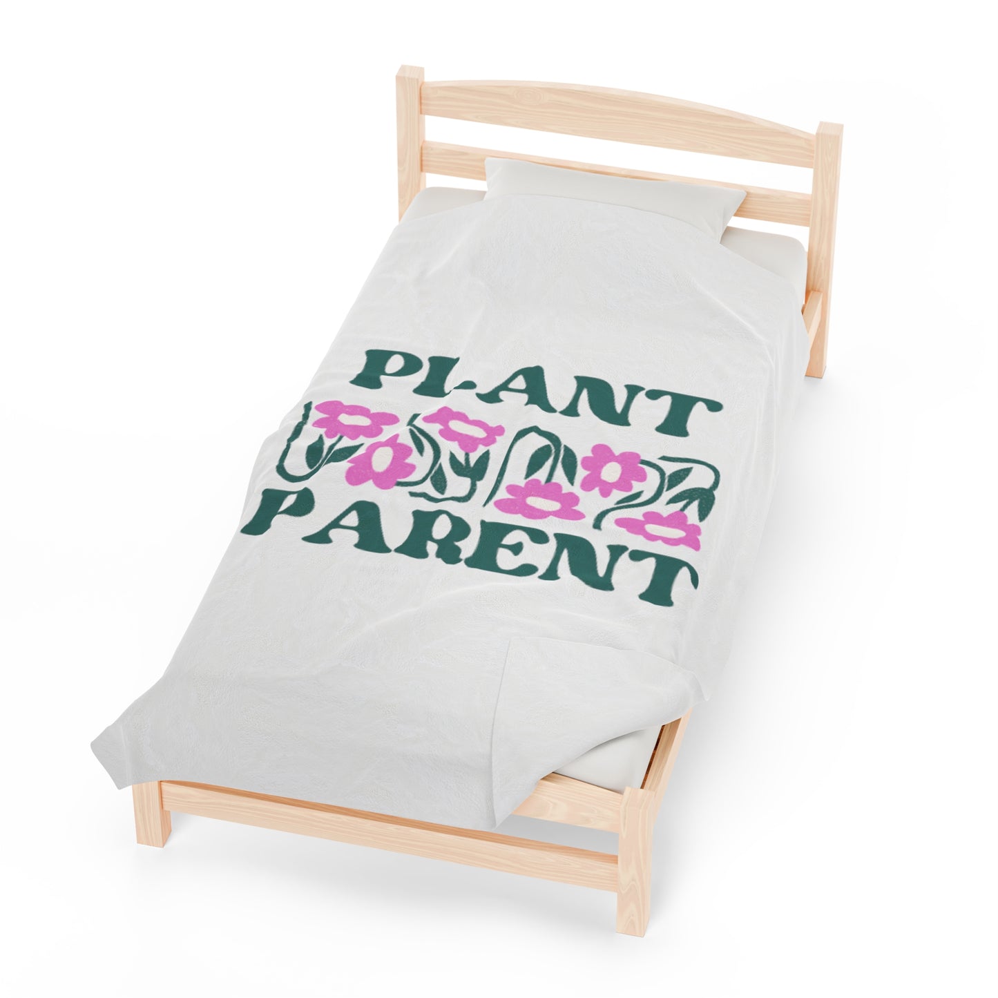 Plant Parent Velveteen Plush Blanket