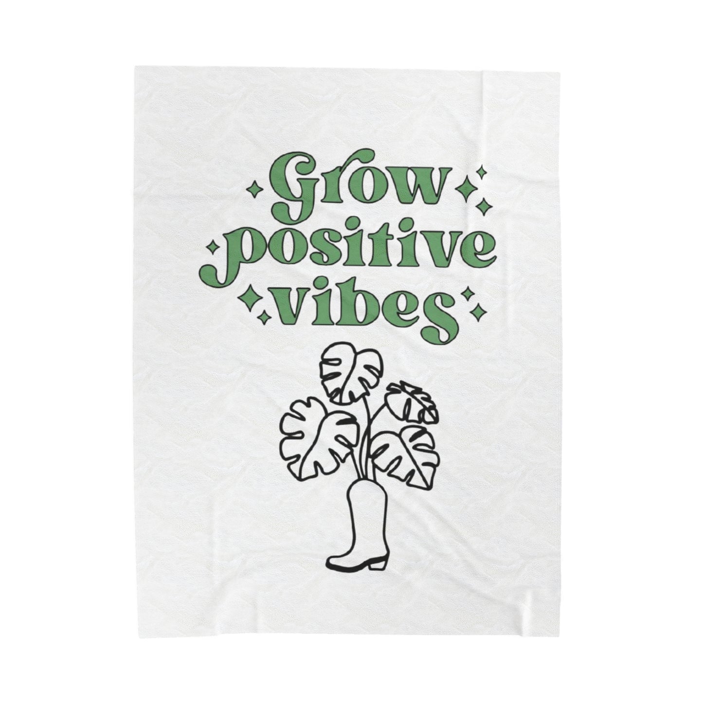 Grow Positive Velveteen Plush Blanket