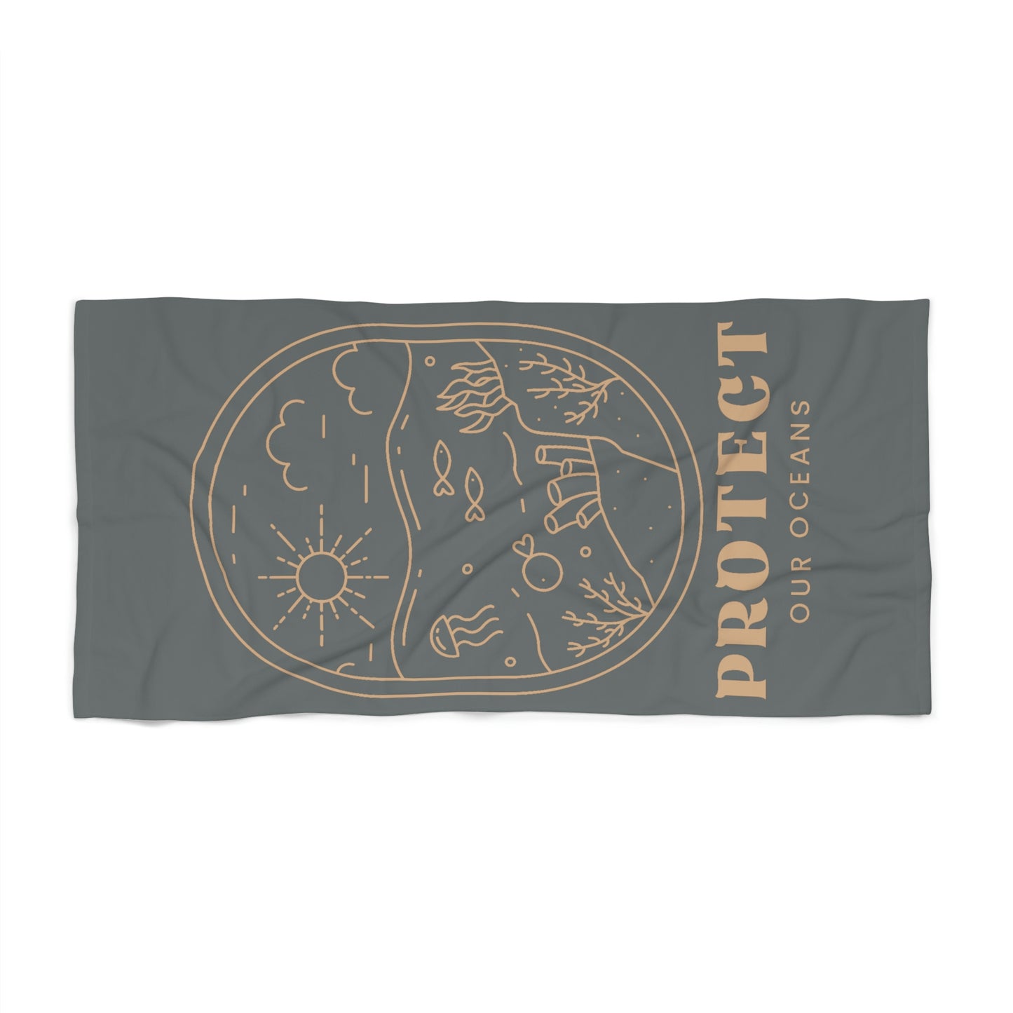 Protect Our Oceans Beach Towel