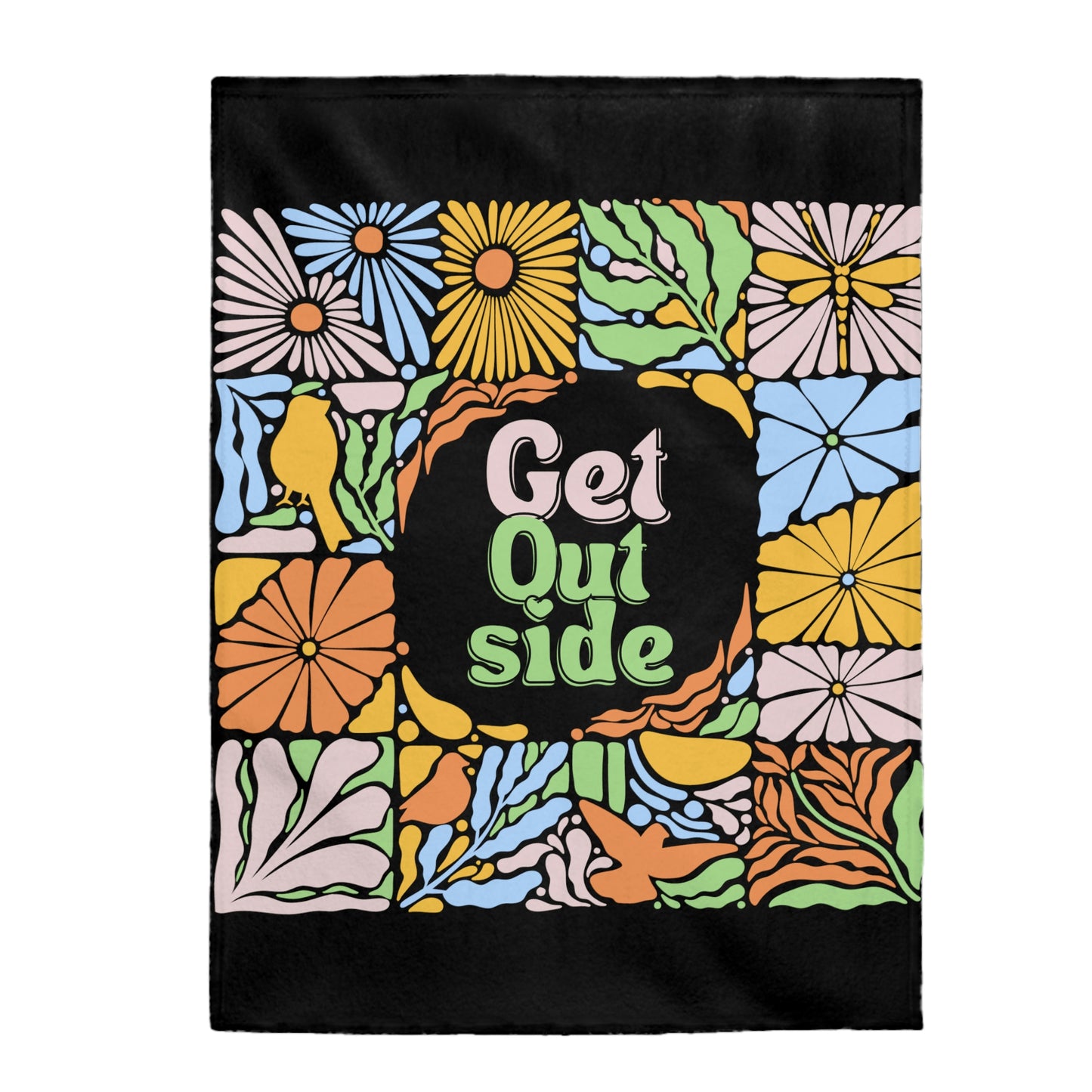 Get Outside Velveteen Plush Blanket