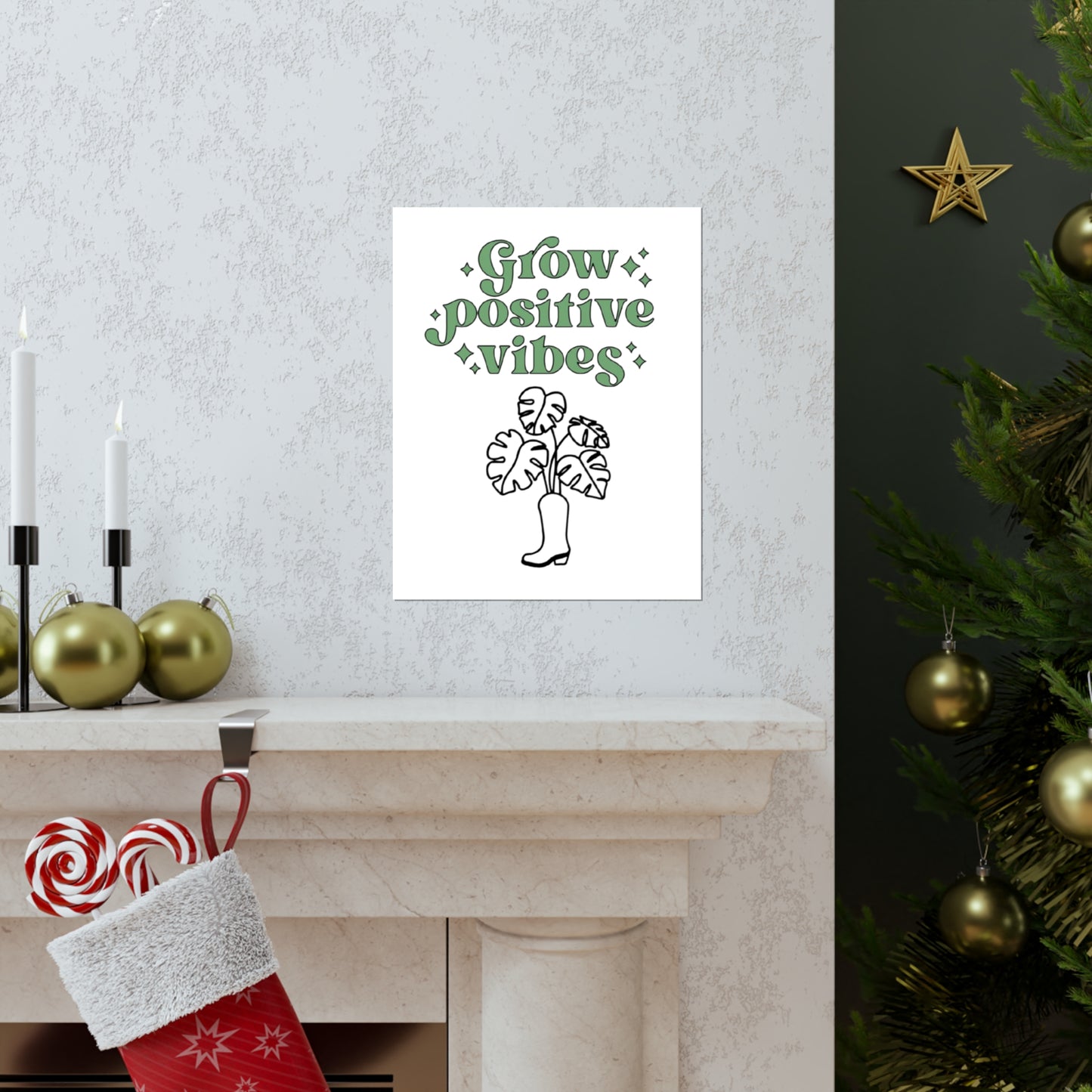 Grow Positive Matte Vertical Posters