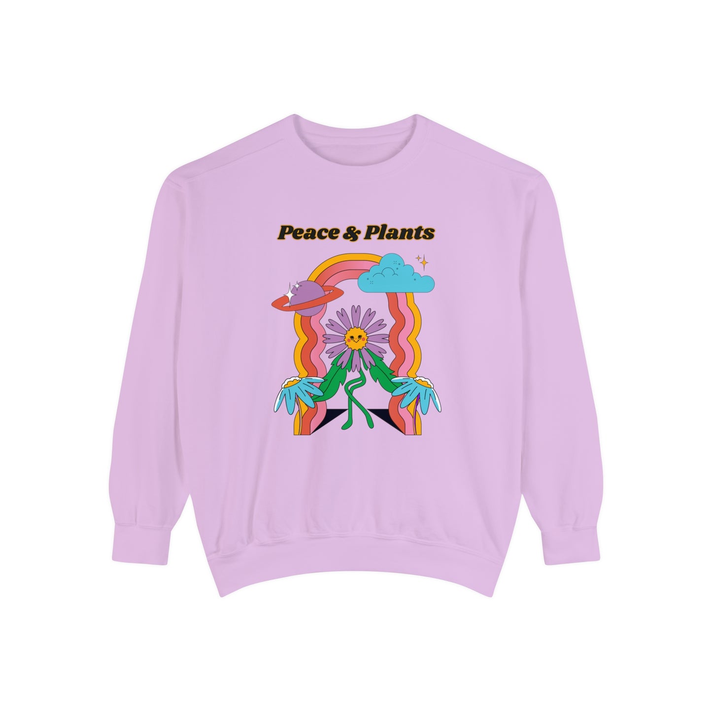 Peace & Plants Garment-Dyed Sweatshirt