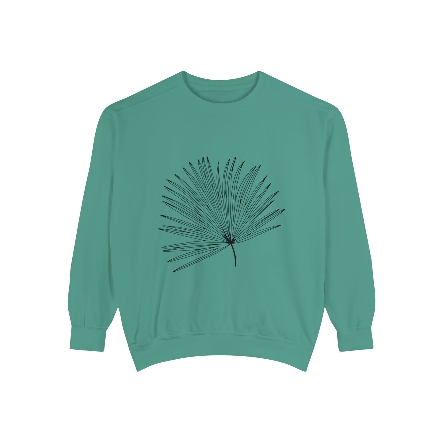 Palm Leaf Unisex Garment-Dyed Crewneck