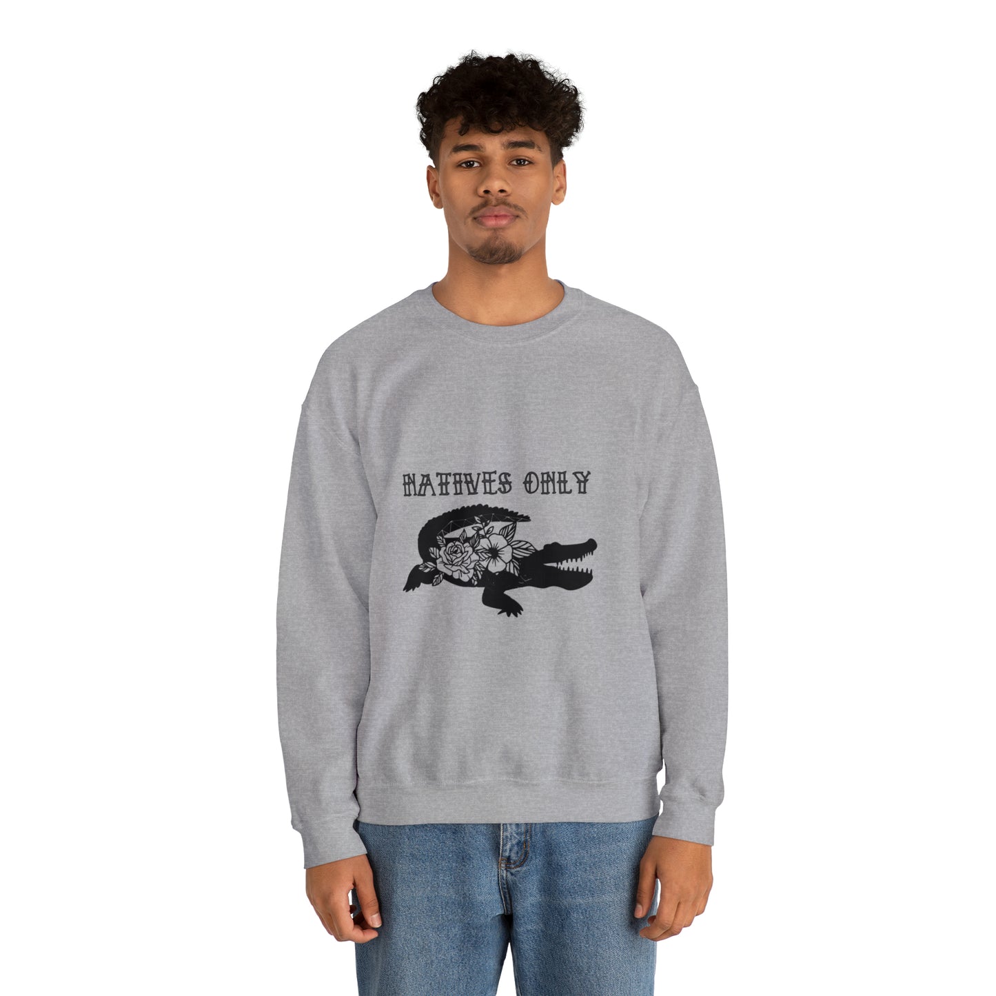 Natives Only Alligator Unisex Crewneck Sweatshirt