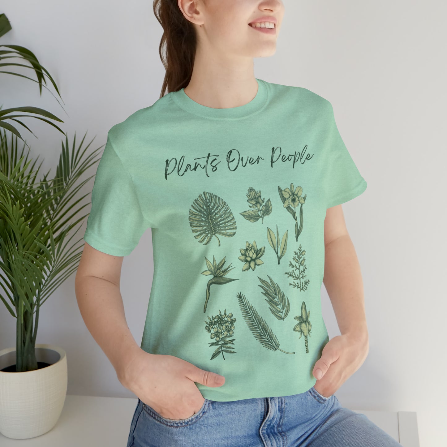 Plants Over People Unisex Jersey Short Sleeve Tee