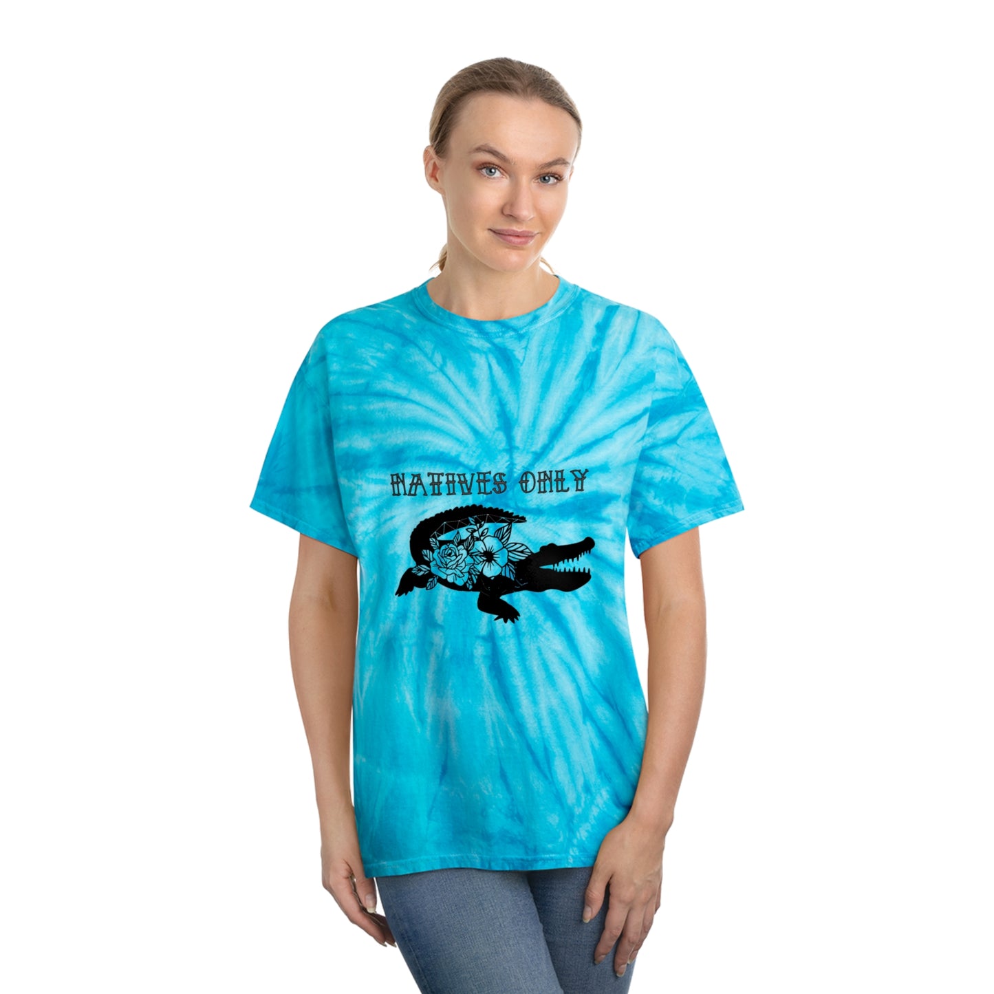 Natives Only Alligator Tie-Dye Tee, Cyclone