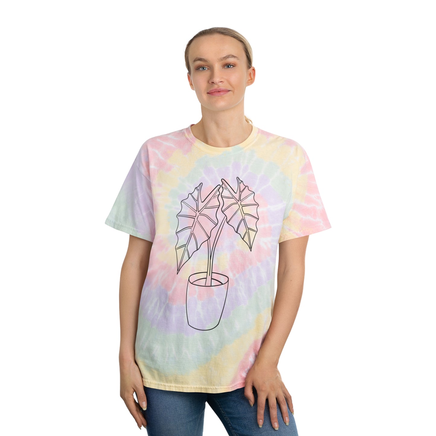 Alocasia Tie-Dye Tee, Spiral