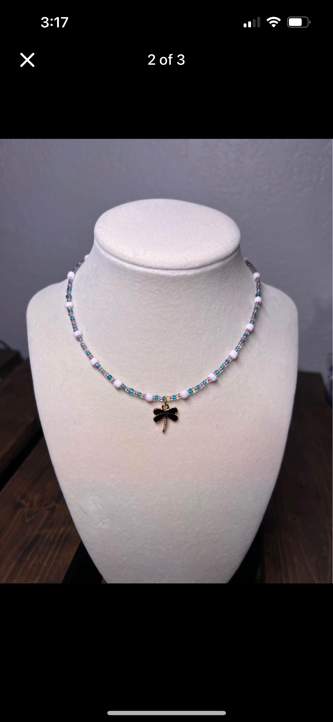 Drangonfly pendant choker