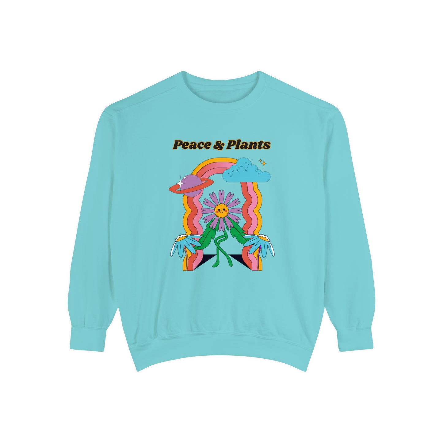 Peace & Plants Garment-Dyed Sweatshirt