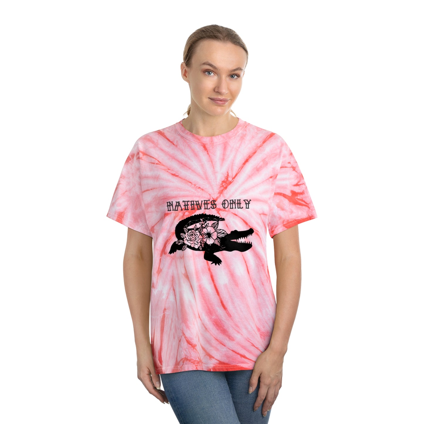 Natives Only Alligator Tie-Dye Tee, Cyclone