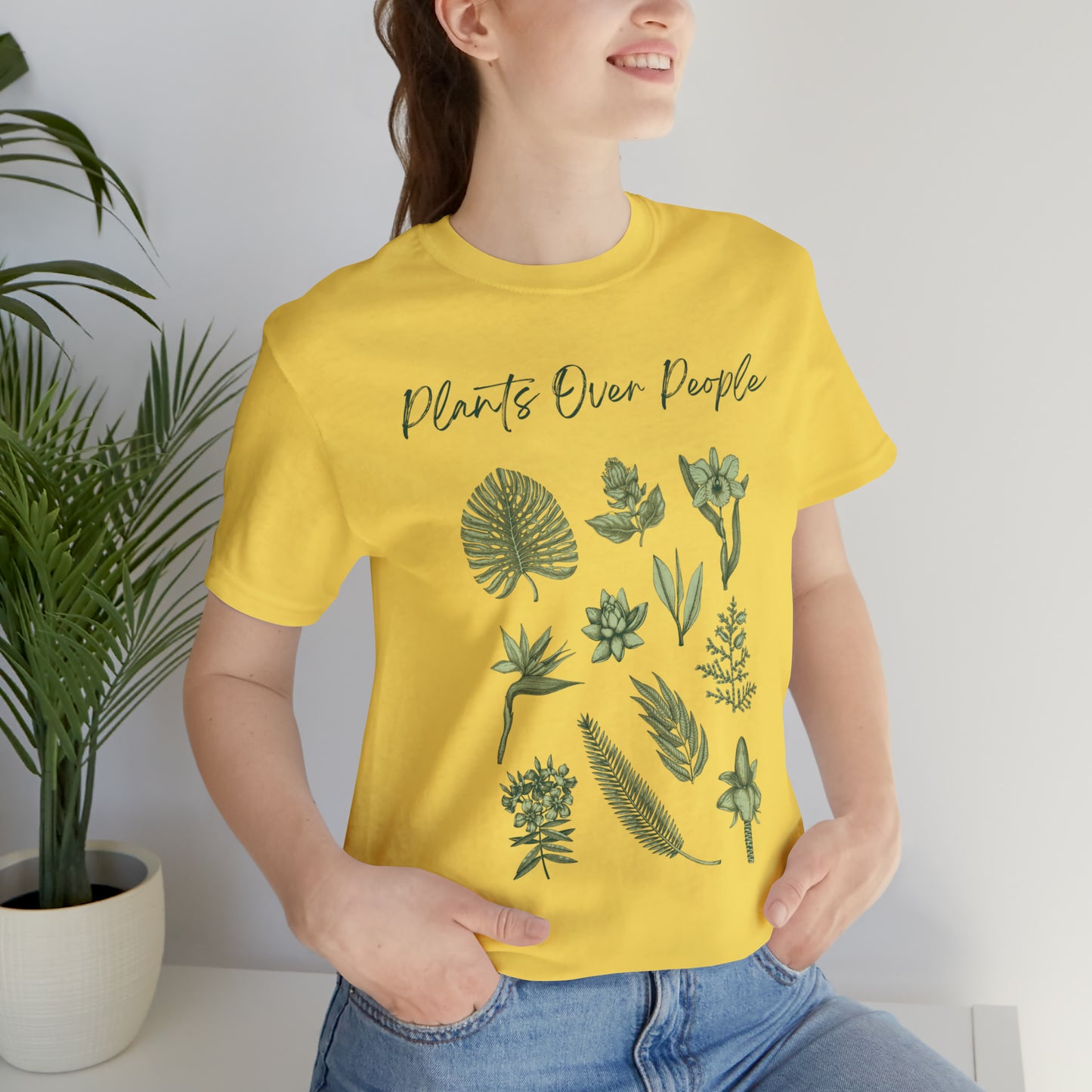 Plants Over People Unisex Jersey Short Sleeve Tee