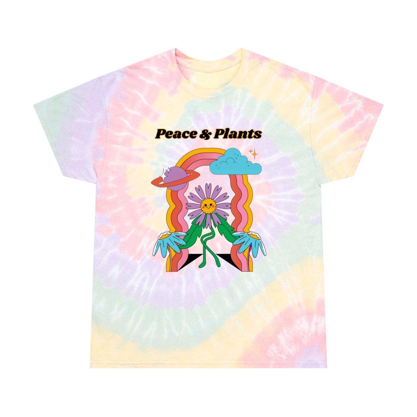Peace & Plants Tie-Dye Tee, Spiral