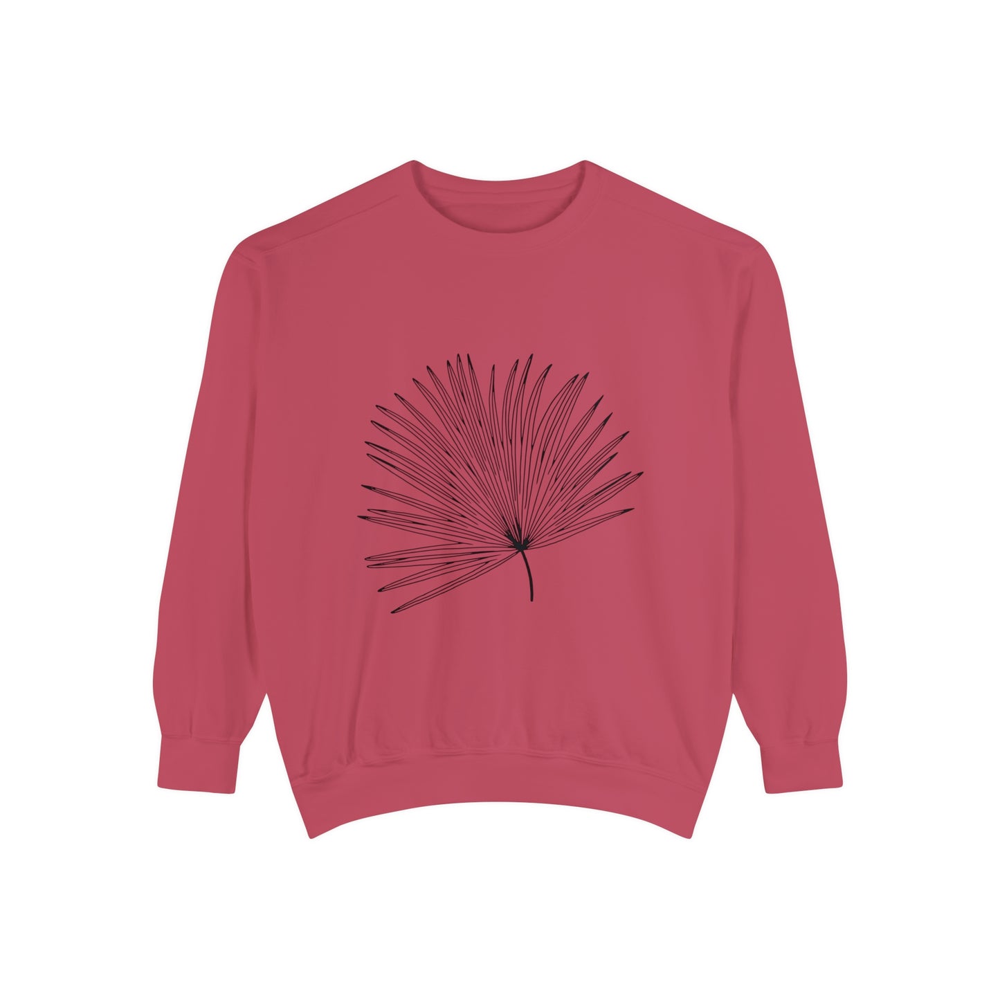 Palm Leaf Unisex Garment-Dyed Crewneck