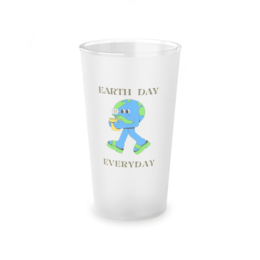 Earth Day Everyday Frosted Pint Glass