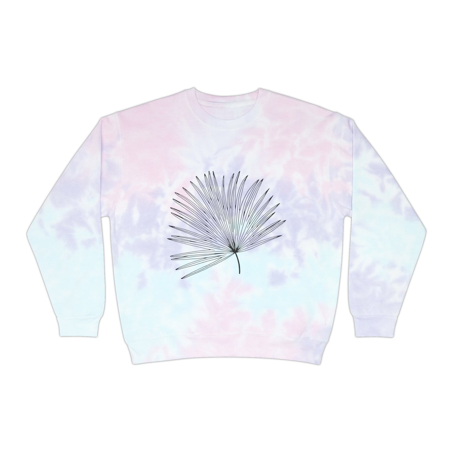 Palm Leaf Unisex Tie-Dye Crewneck