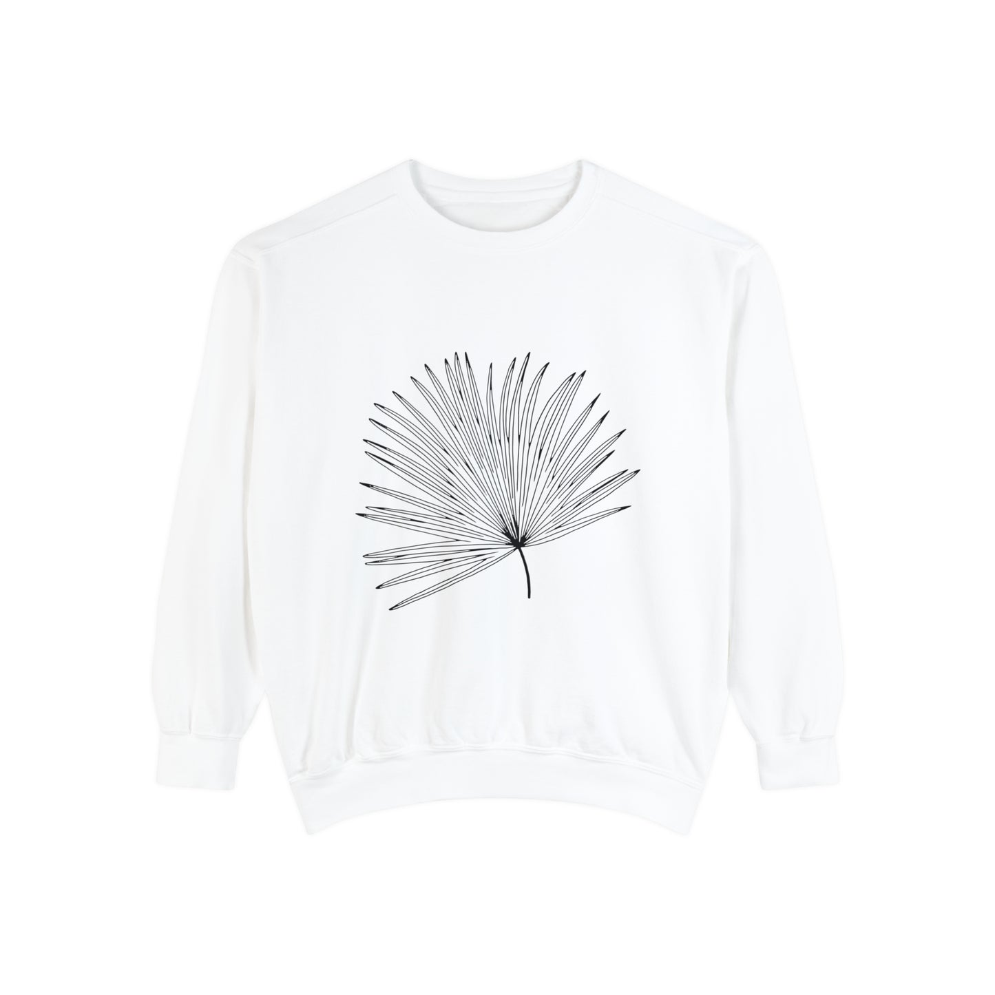 Palm Leaf Unisex Garment-Dyed Crewneck