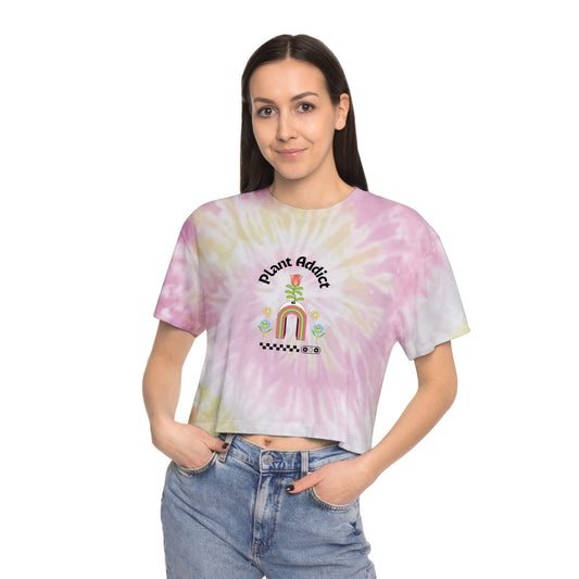 Plant Addict Women's Tie-Dye Crop Tee