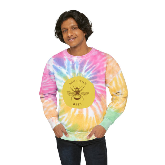 Save The Bees Unisex Tie-Dye Crewneck