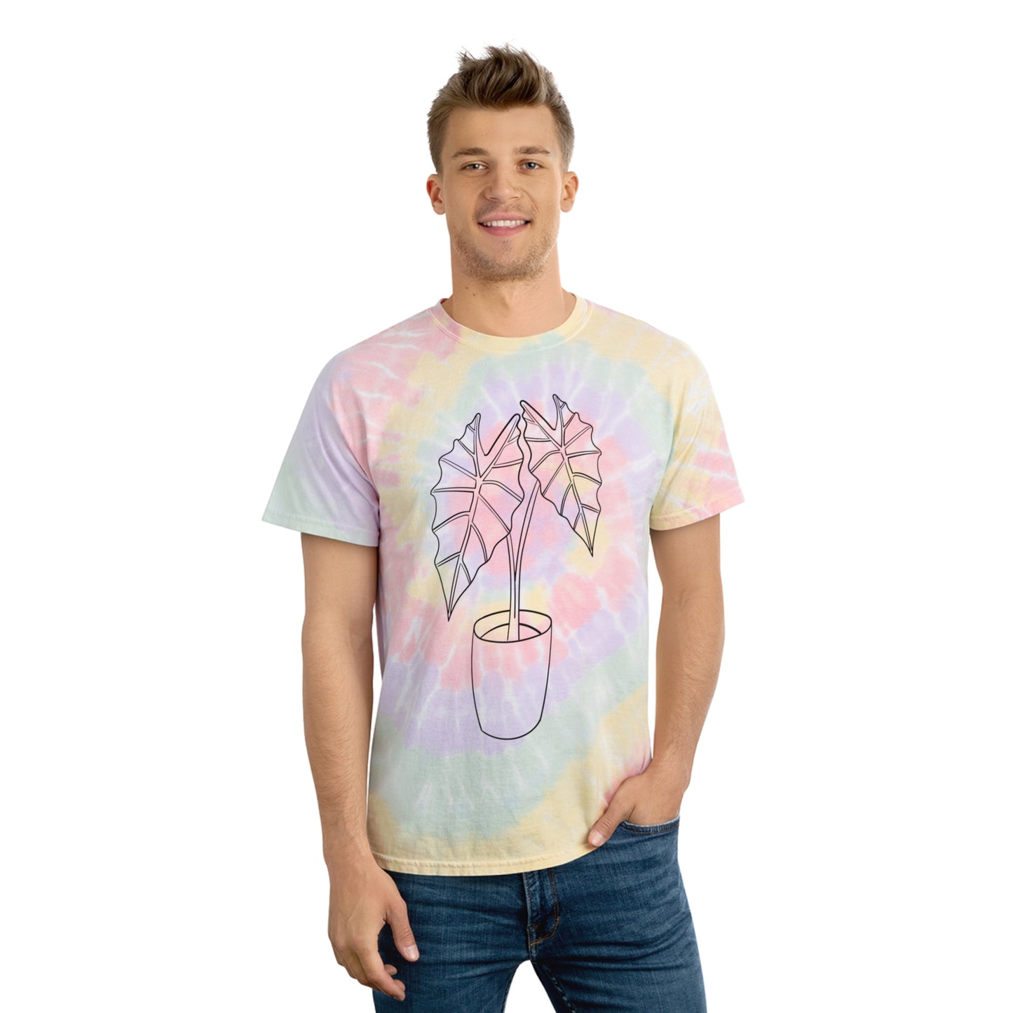 Alocasia Tie-Dye Tee, Spiral