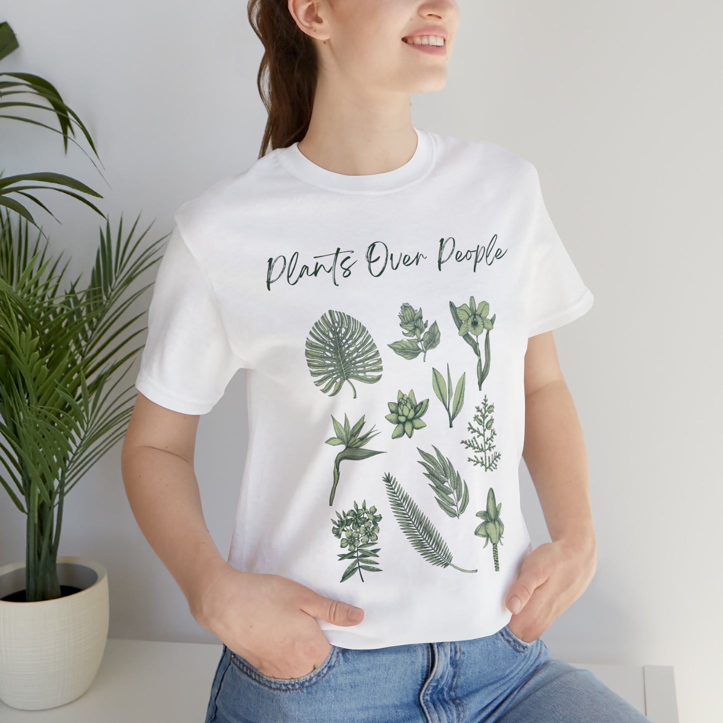 Plants Over People Unisex Jersey Short Sleeve Tee