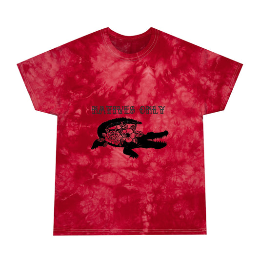 Natives Only Alligator Tie-Dye Tee, Crystal