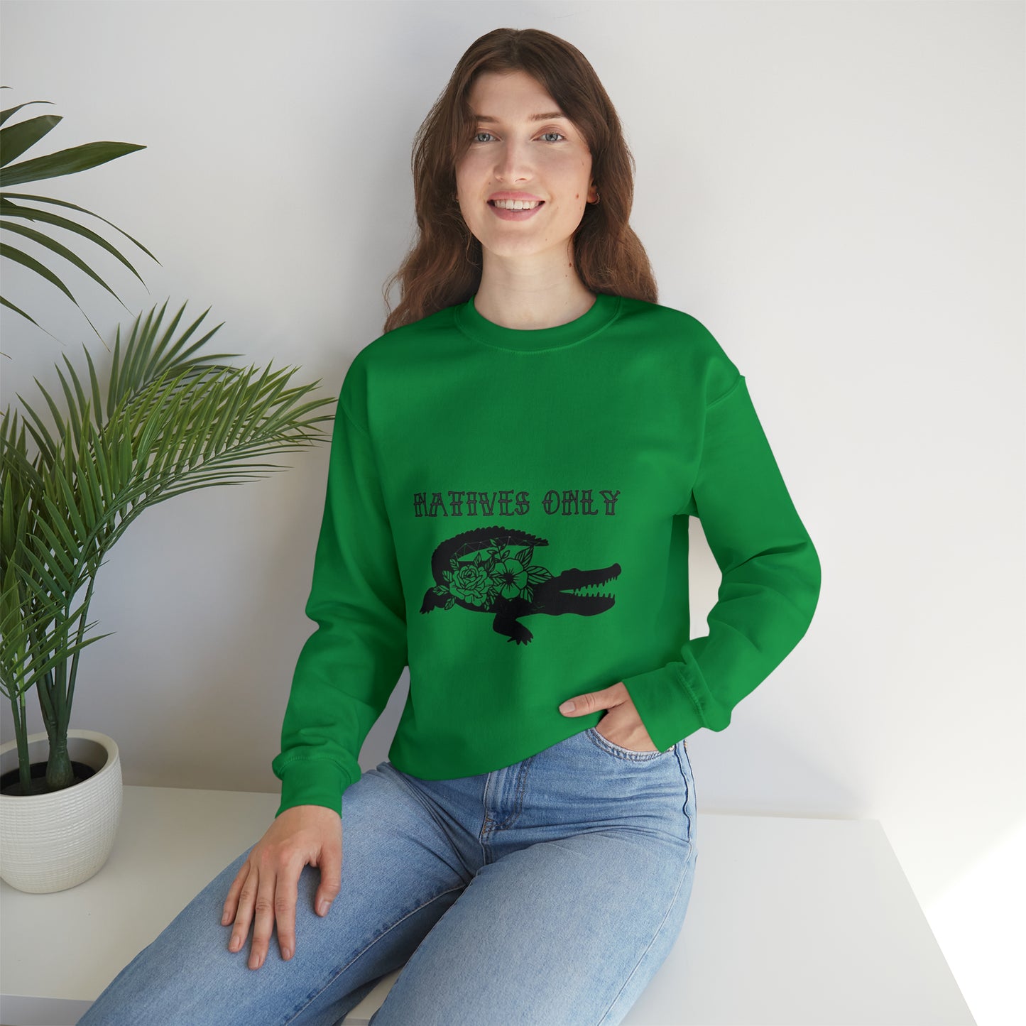 Natives Only Alligator Unisex Crewneck Sweatshirt