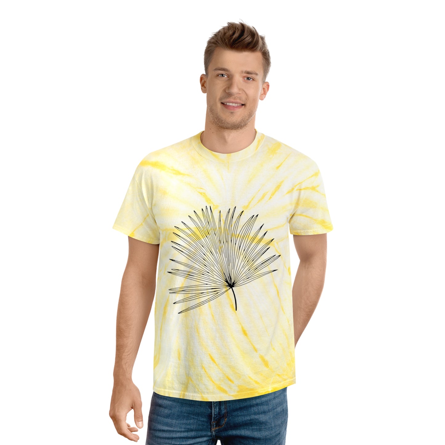 Palm Leaf Tie-Dye Tee, Cyclone