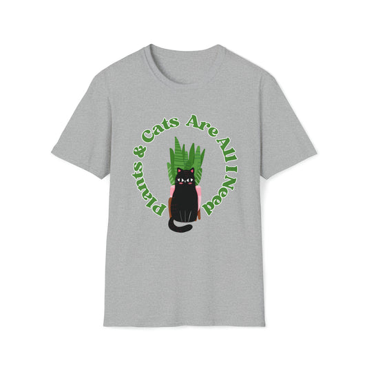 Plants & Cats Are All I Need Unisex Softstyle T-Shirt