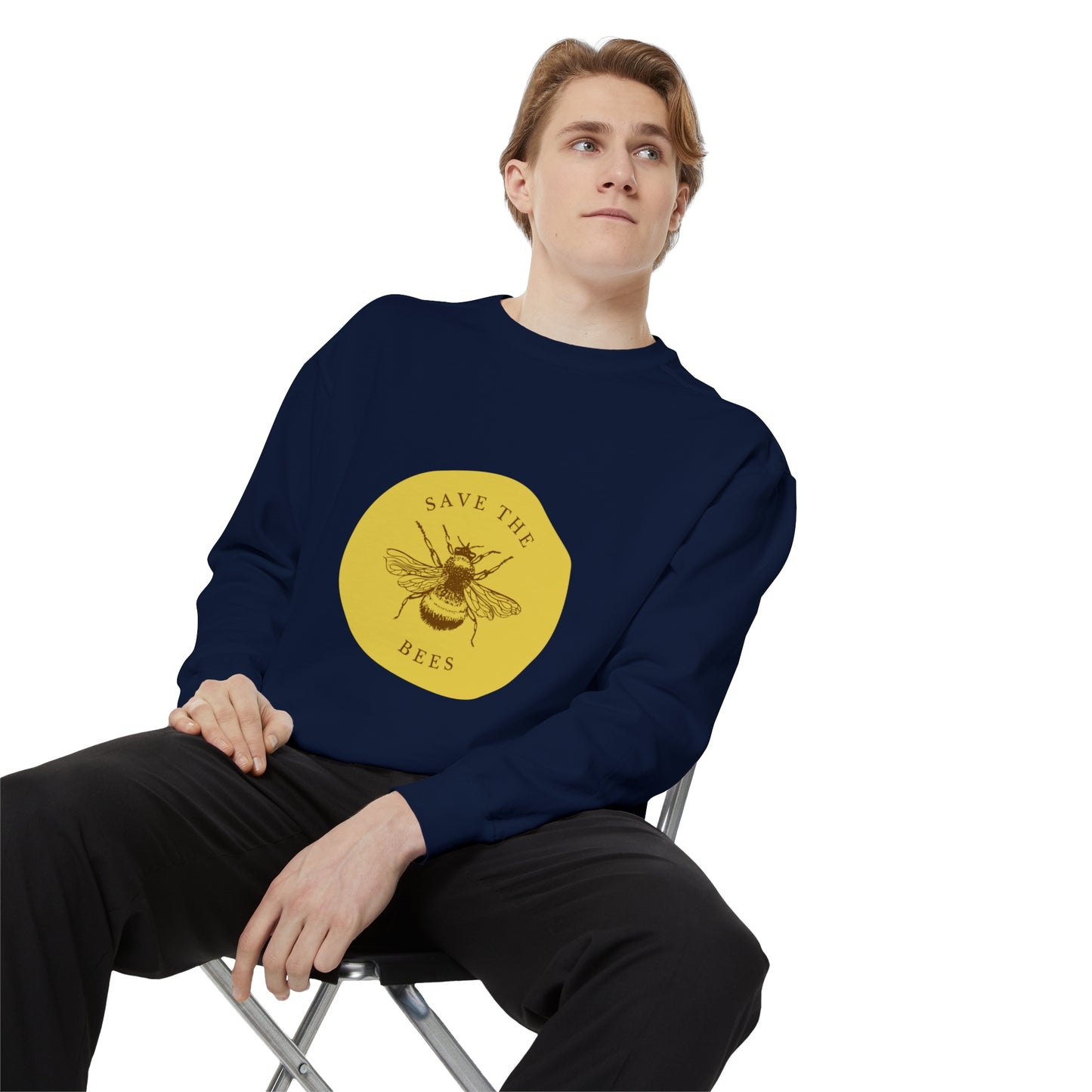 Save The Bees Unisex Garment-Dyed Sweatshirt