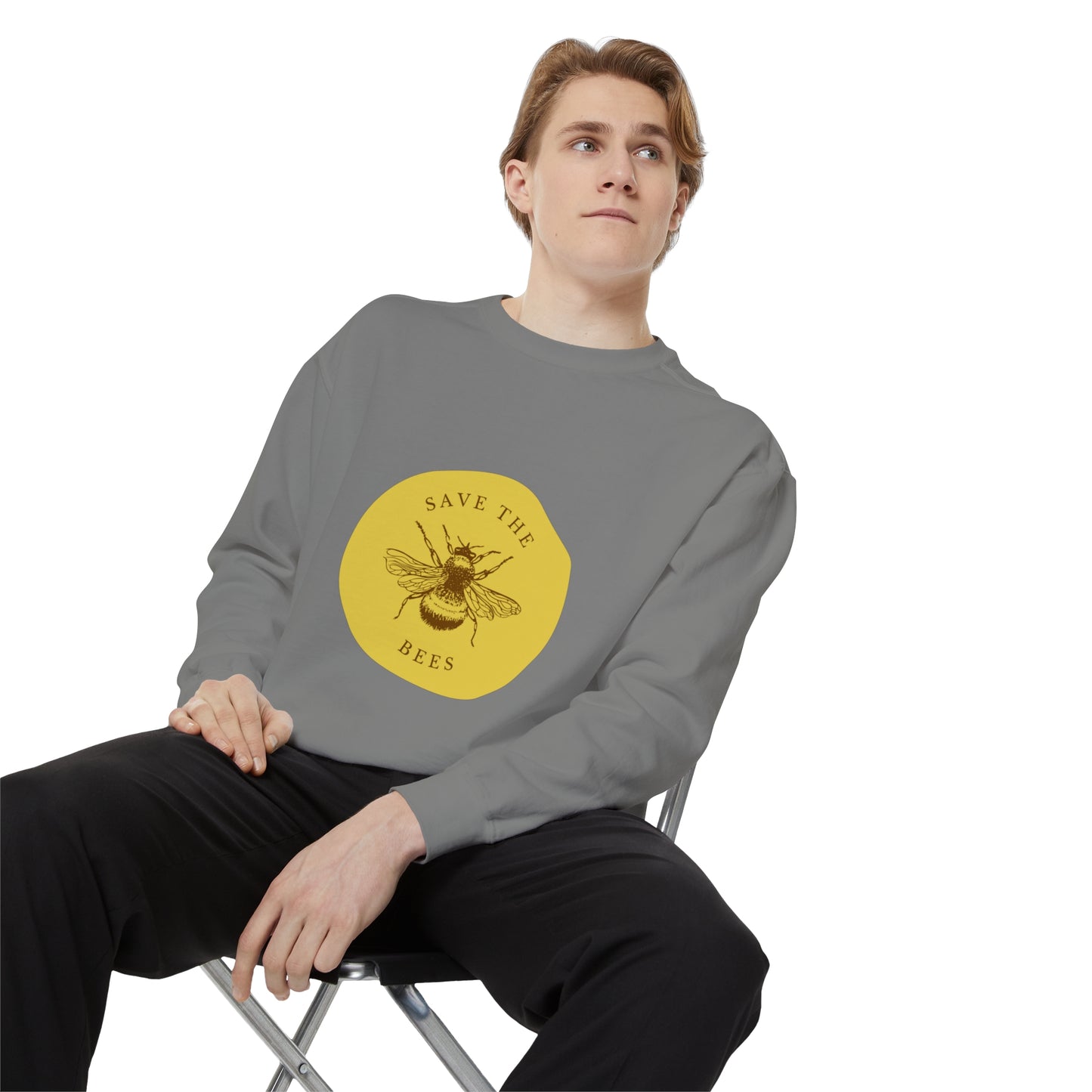 Save The Bees Unisex Garment-Dyed Sweatshirt