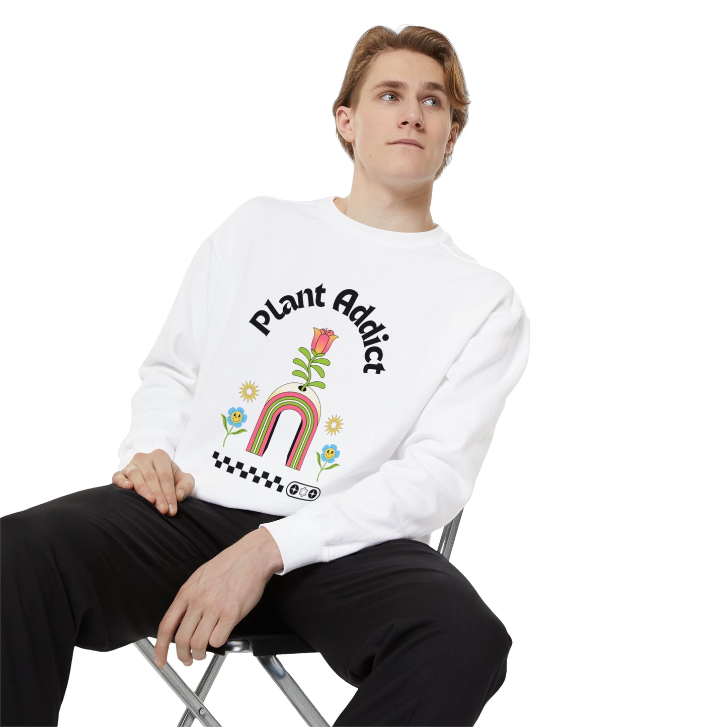 Plant Addict Unisex Garment-Dyed Sweatshirt