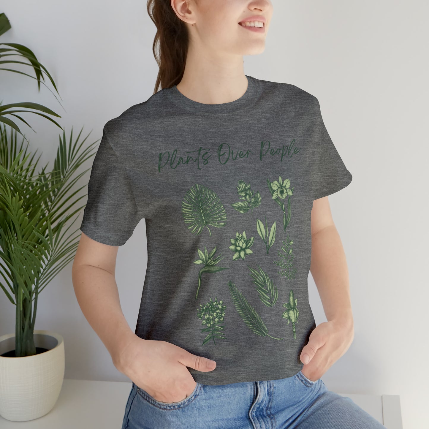 Plants Over People Unisex Jersey Short Sleeve Tee