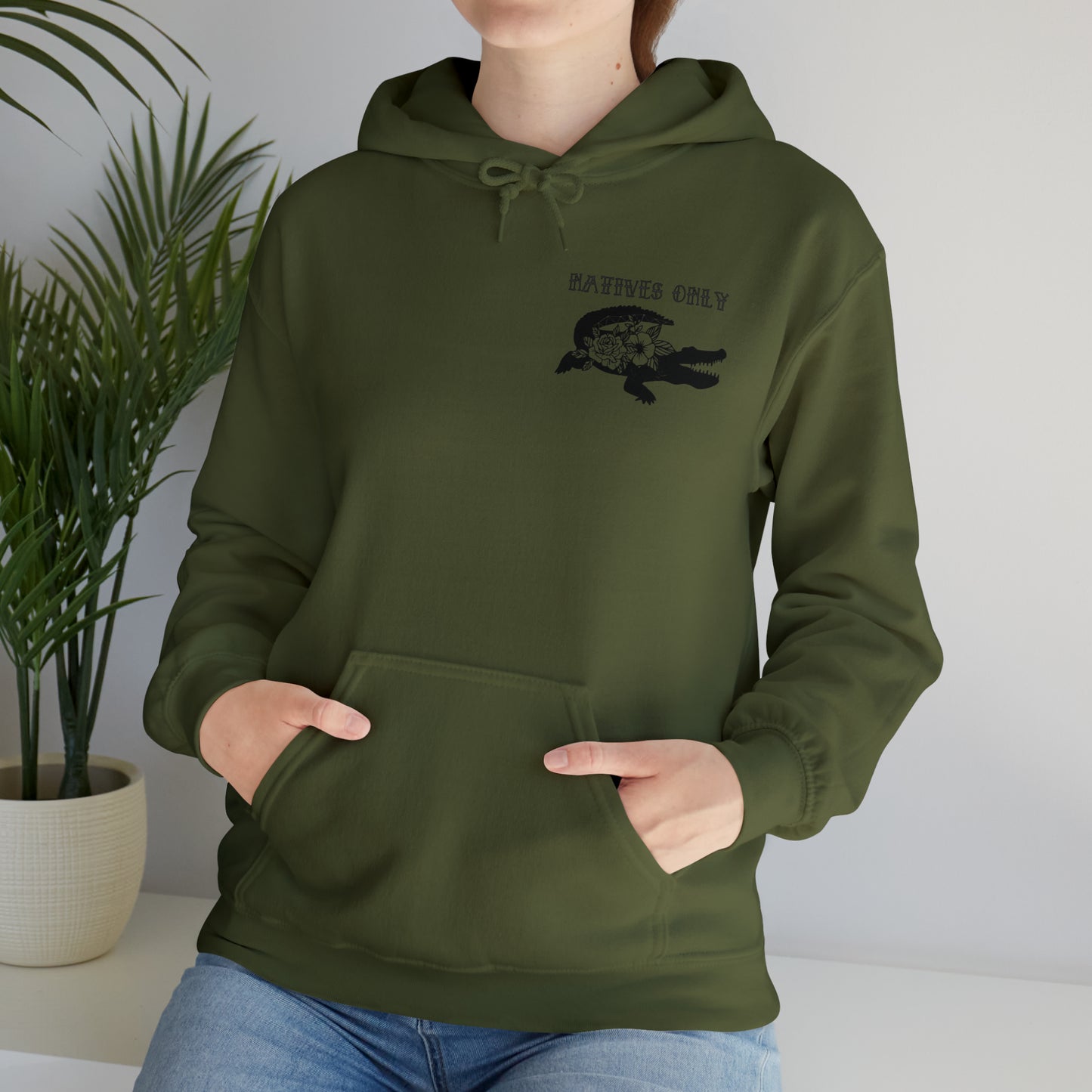 Natives Only Alligator Unisex Hooded Sweatshirt