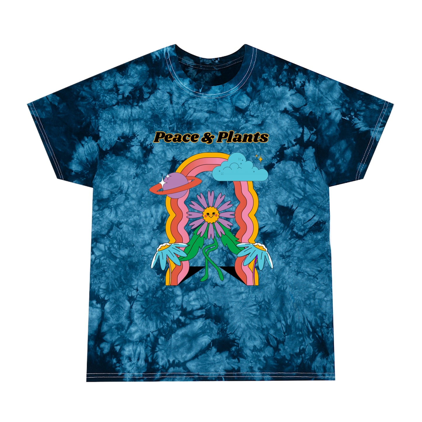 Peace & Plants Tie-Dye Tee, Crystal