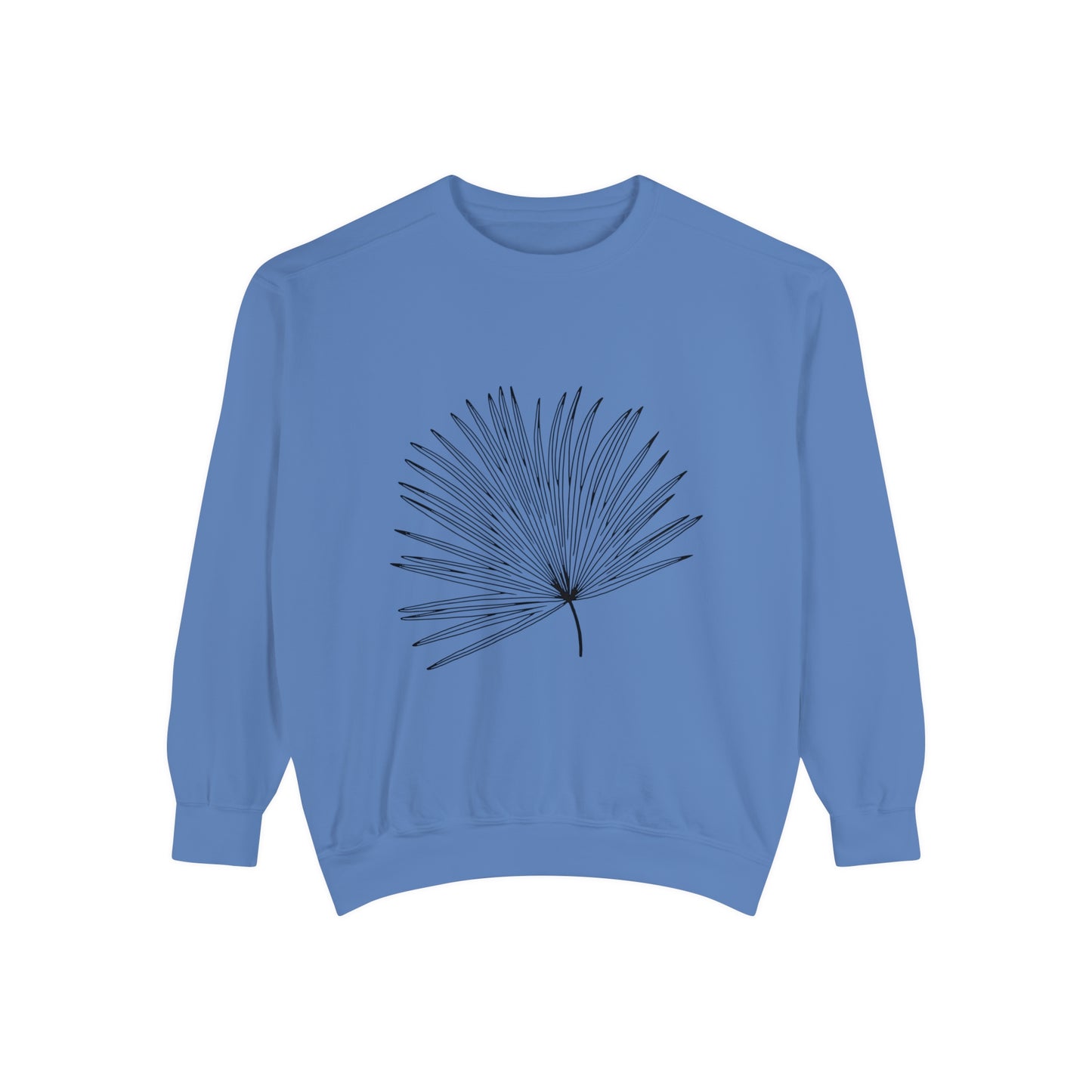 Palm Leaf Unisex Garment-Dyed Crewneck