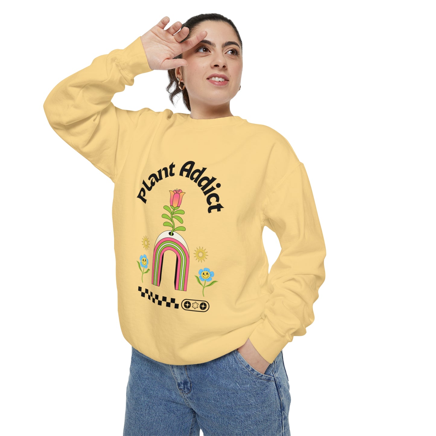 Plant Addict Unisex Garment-Dyed Sweatshirt