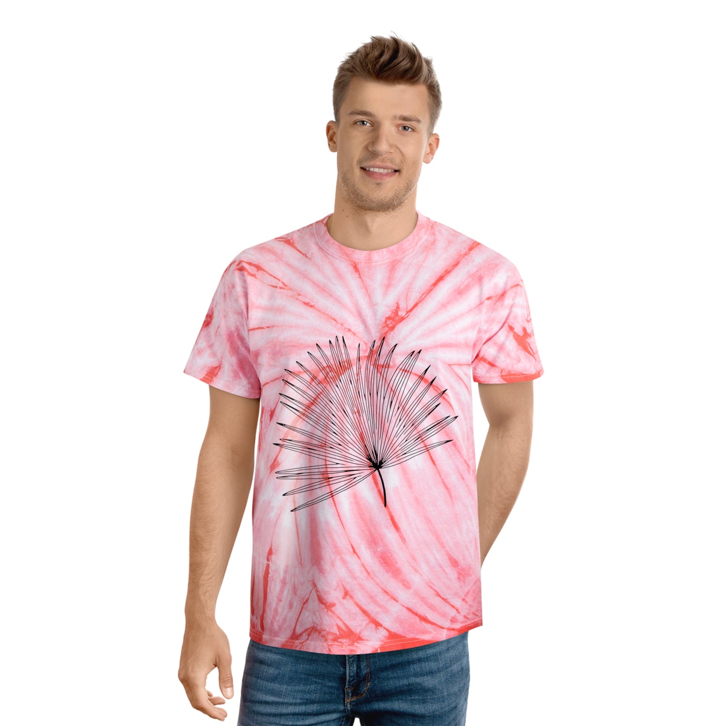 Palm Leaf Tie-Dye Tee, Cyclone