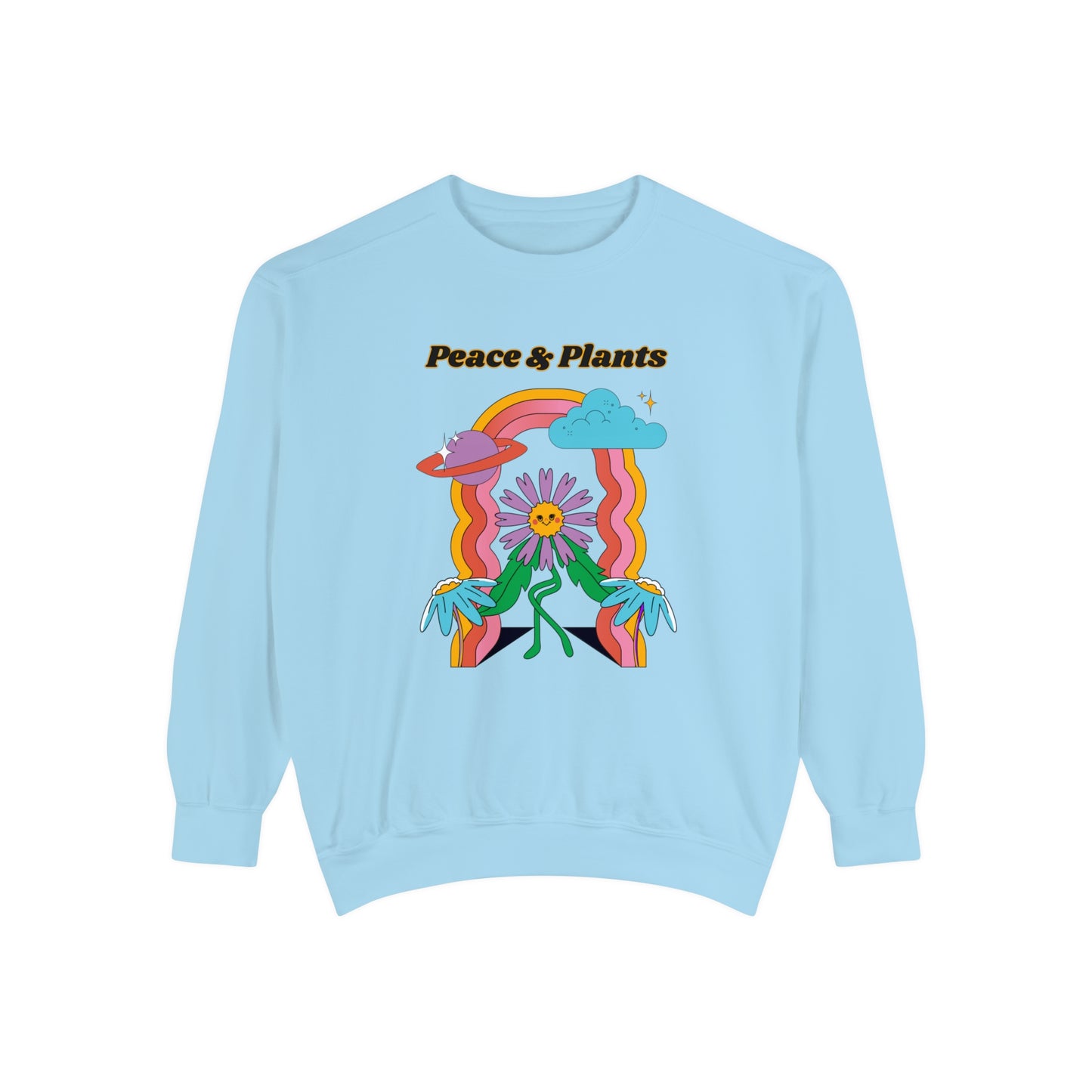 Peace & Plants Garment-Dyed Sweatshirt